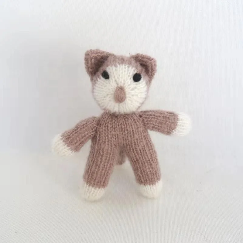 Crochet Baby Lion Toy Hand made Mini Lion Newborn Knitted Animals Dolls Stuffed Baby Toys Photography Props Baby Birthday Gift