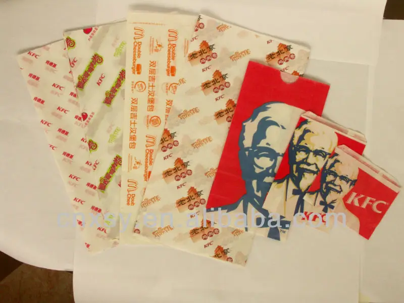 Roast chicken greaseproof paper bag for packaging