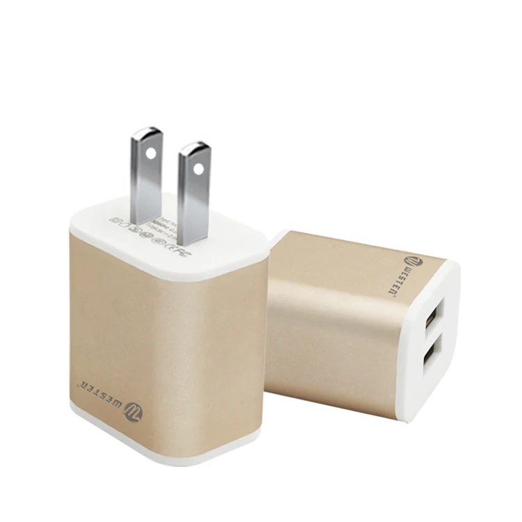 
wall charger universal for USA market UL standard aluminum case 5V 2.1A dual usb power adapter charger  (62165283109)