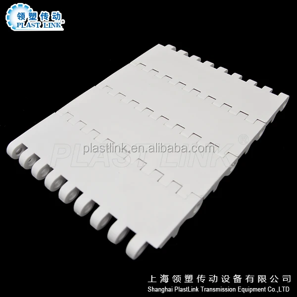 Plast link Brown for food industry cleated conveyor belt 800 modular plastic belt with streamline flight, China