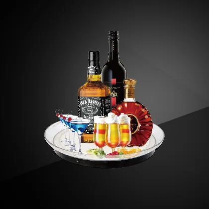 round PMMA non-slip LED serving Tray