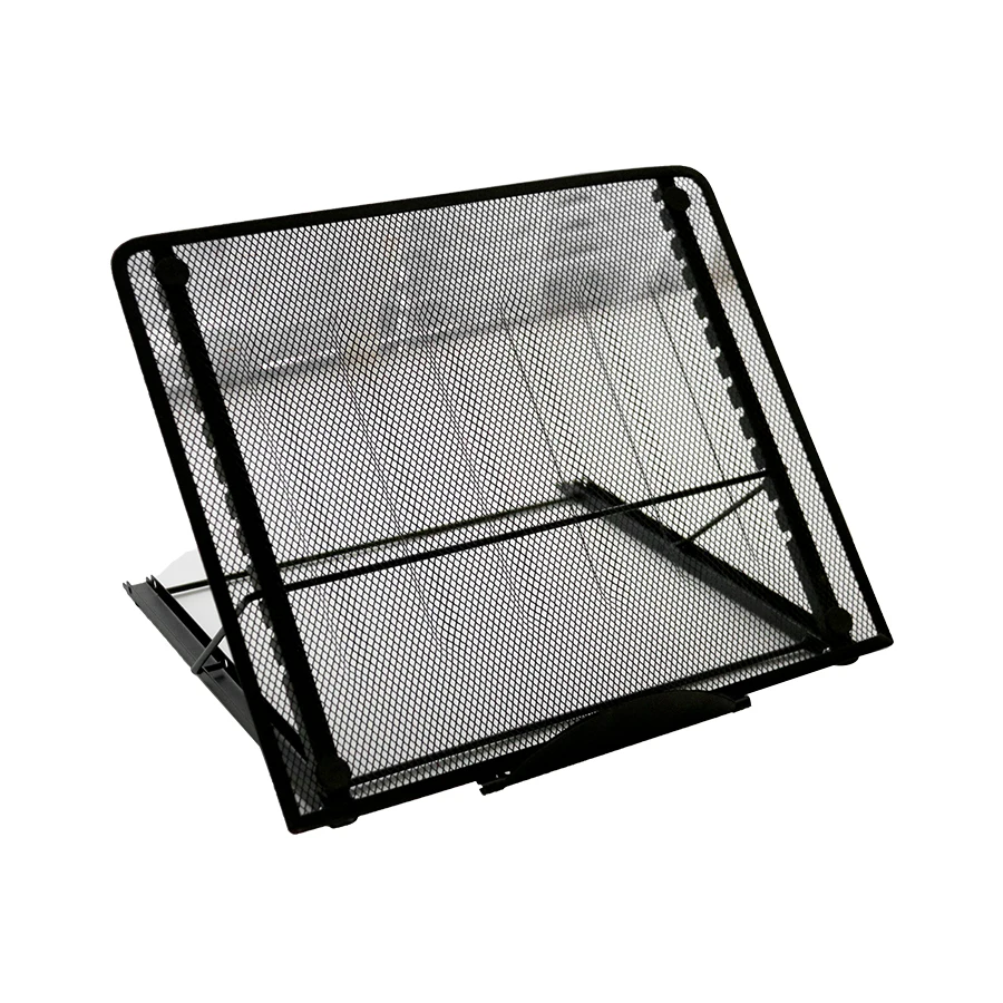 Office School Manufacture Direct Sale Wire Metal Mesh Desktop Laptop Stand for IPAD Computer
