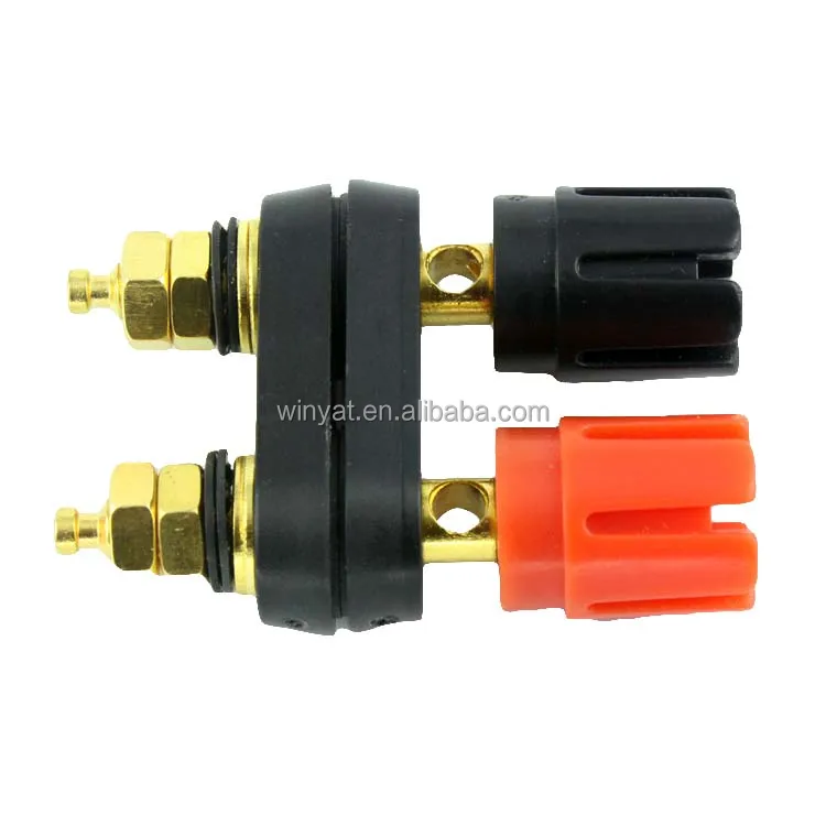 Banana plugs Couple Terminals Red Black Connector Amplifier Terminal Binding Post Plug Jack best quality