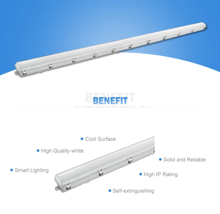 Мощный светодиодный водонепроницаемый линейный светильник с тройной защитой 80 Вт 120 150 8 футов 2 4 м аварийный поликарбонатным корпусом