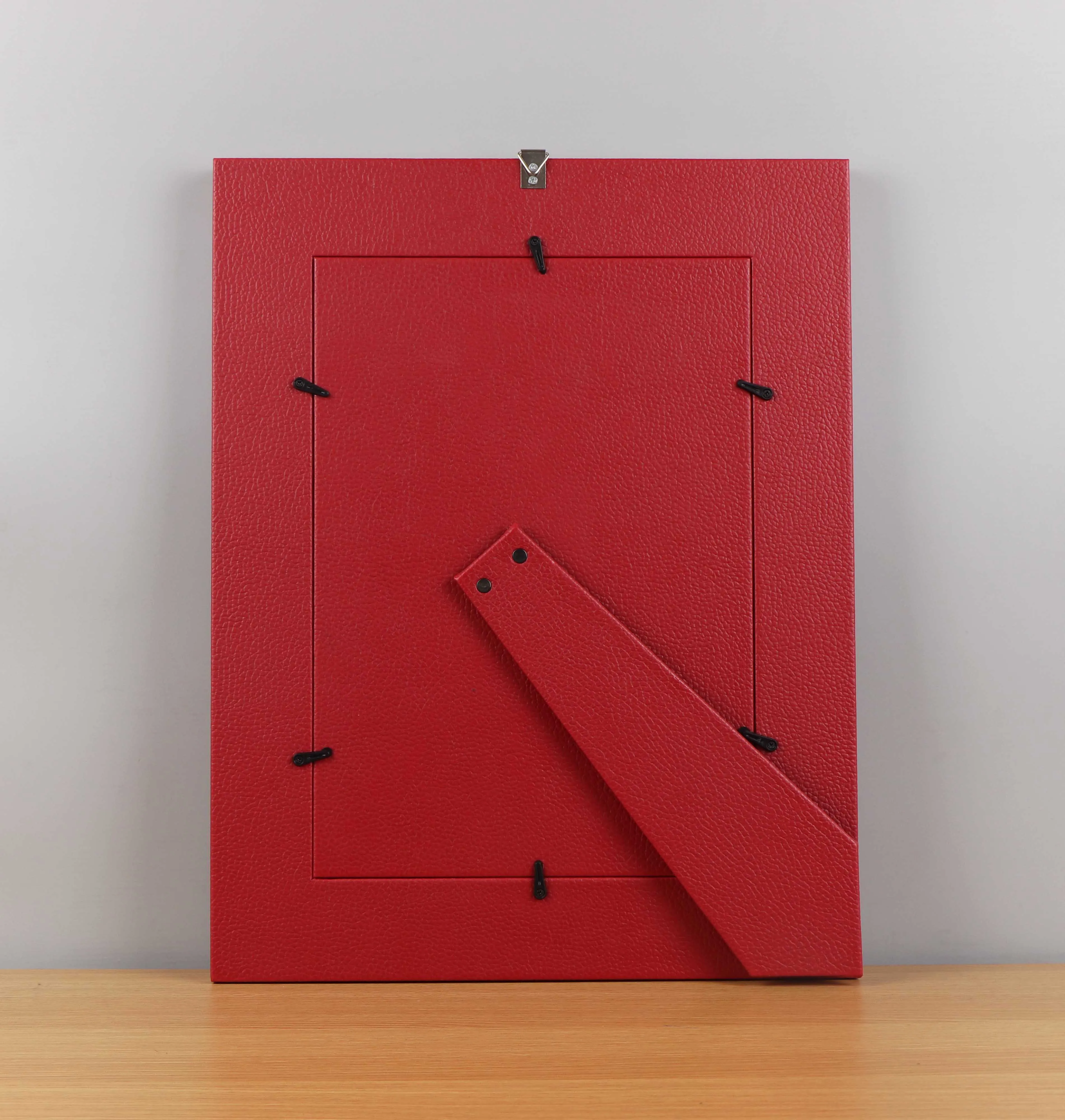 A4 document picture frame, PU leather photo frame, High quality red frame