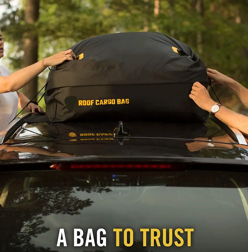 wholesale  High quality Black Foldable Waterproof Car Roof Top Cargo Bag Luggage Carrier Rooftop Storage Bag