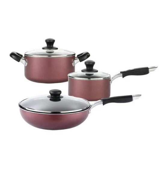 
8pcs cookware set/aluminum cooking pot with non stick and glass lid 