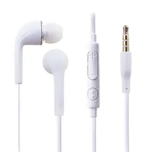 100% New White Headphone Earphone With Volume&Mic For Samsung Galaxy S2 S3 SIII Galaxy Note Galaxy Note2 flat cable earphone