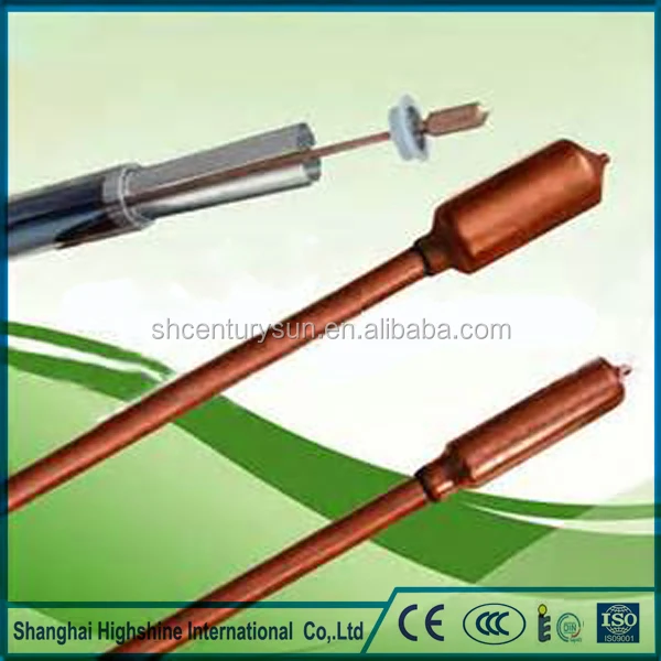 solar vacuum tubes with copper heat pipe aluminum fin