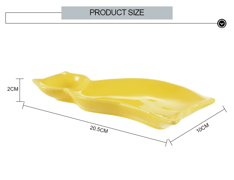 Creative Cartoon Cat Plate Ceramic Dishes Cute French Fries Snack Plate Dim Sum Sushi Snack Breakfast Plate Kitchen Tableware