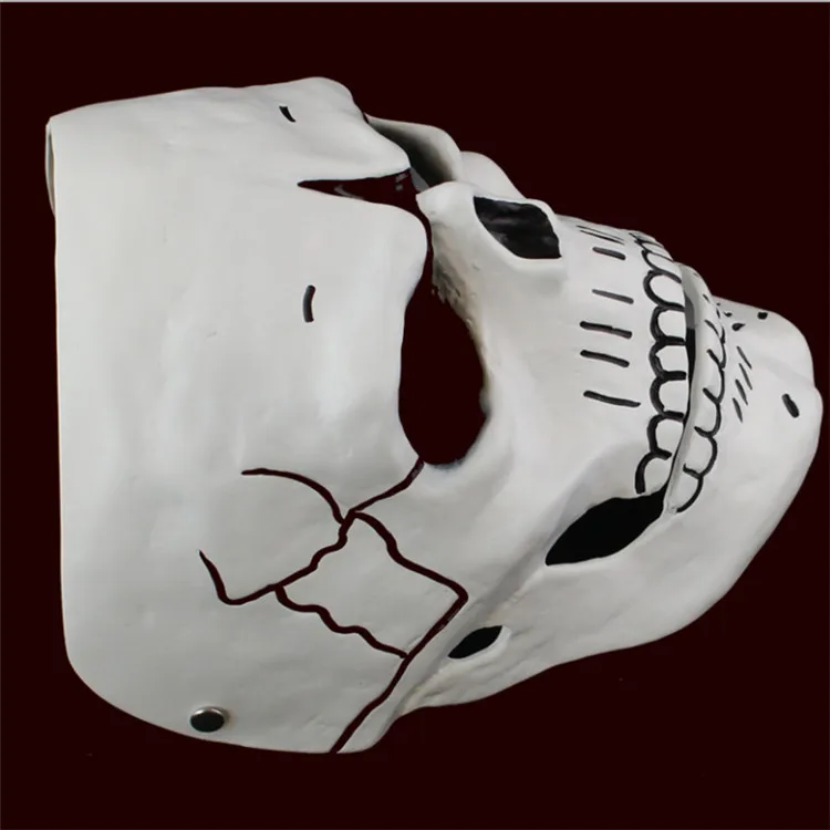 Poeticexist Horror White Human Skeleton Cosplay Full Face Halloween Costumes Party Masquerade Mask For Day Of The Dead