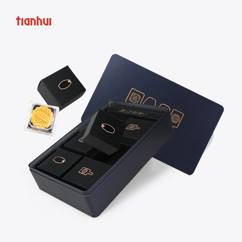Creative Luxury Gift Packaging Mooncake Tin Box Tianhui Mid Autumn Tinplate Metal Red, Black Food Silk Screen Accept CN;FUJ OTMC