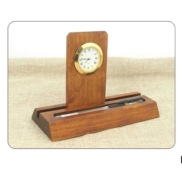 antique vintage handmade wooden table alarm clock