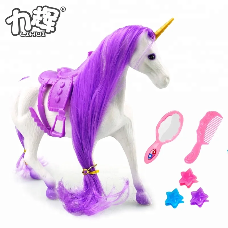 Realistic Plush Horse Plush Toy Toy Animal Model For Girls