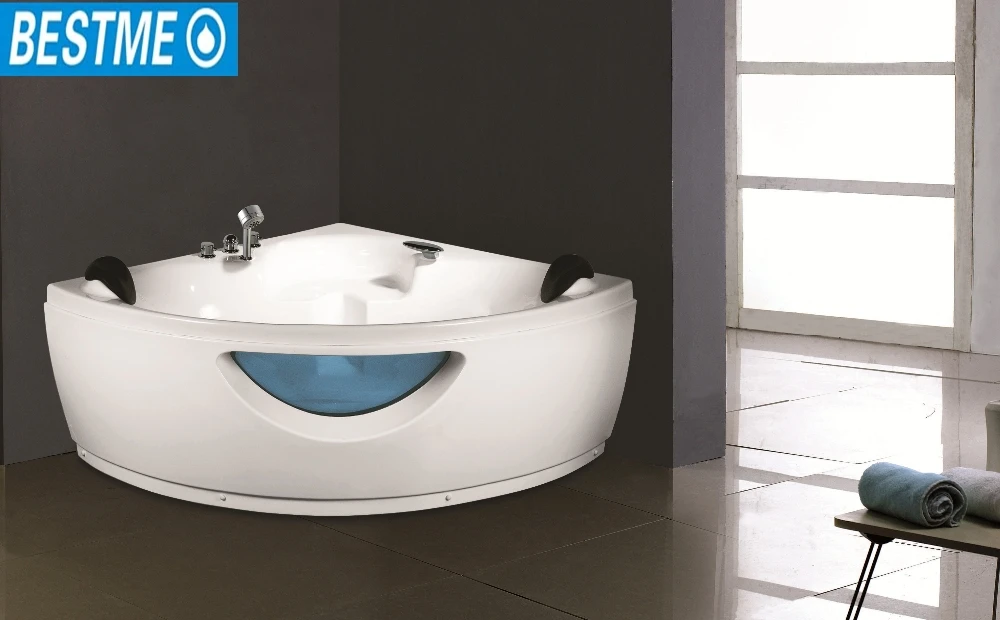 China Best Design Acrylic White fan shape Indoor Bath tub Two person sexy massage bathtub ideal standard spa bathtubs