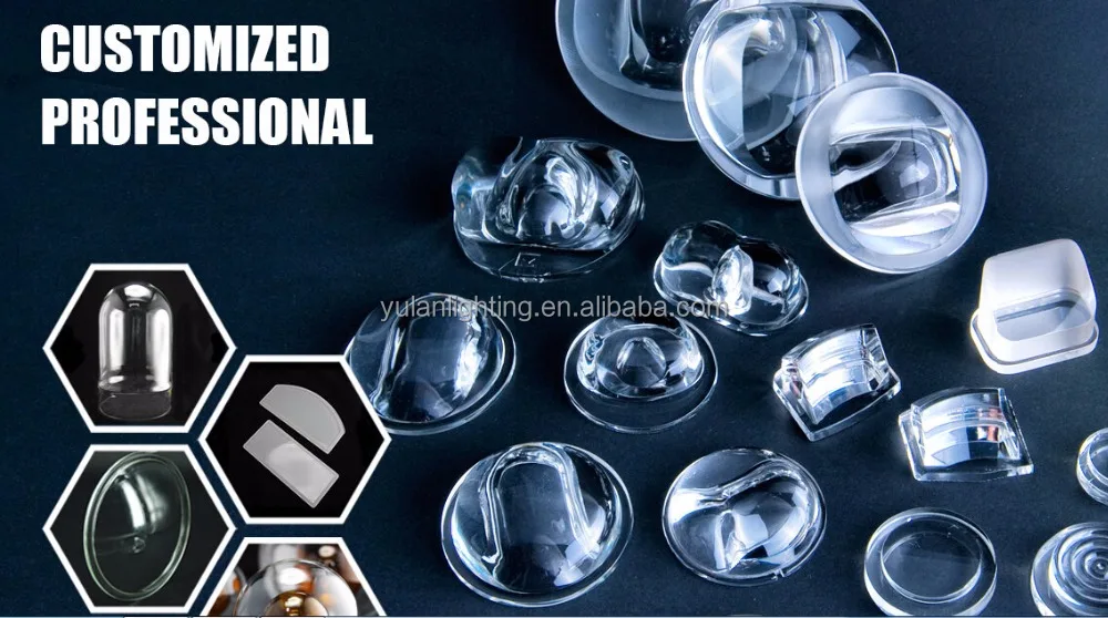 
Optical COB LED Glass Lens for 20W 30W 50W 100W 120W High Power street light 