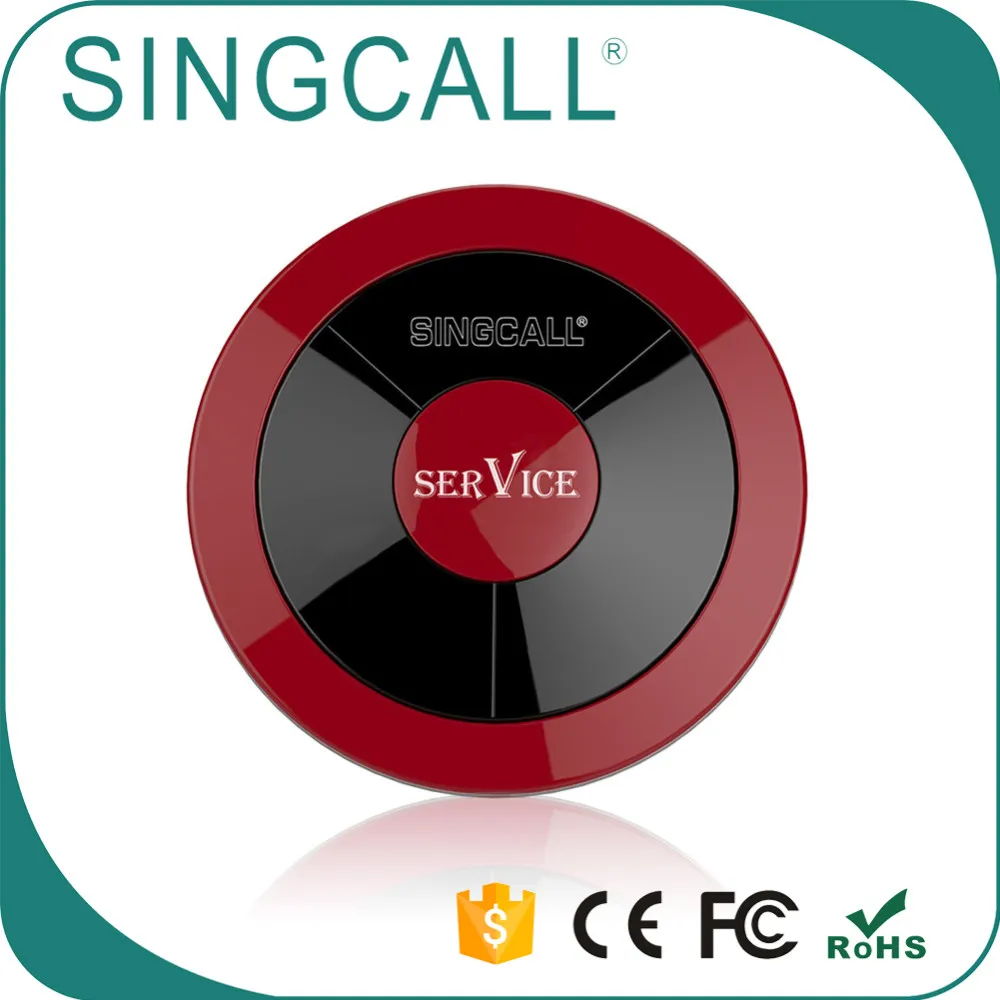 SINGCALL wireless waiter paging single button with waterproof function APE310 restaurant pager