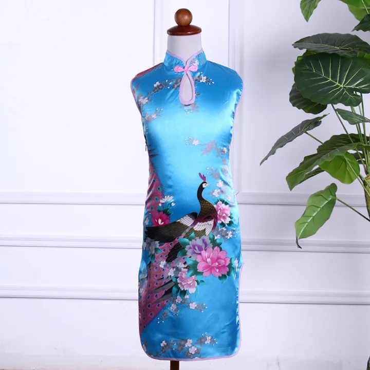 2019 New Girls cheongsam Clothes Children Tang Suit Chinese Style Party Costume Kids Girls Sleeveless