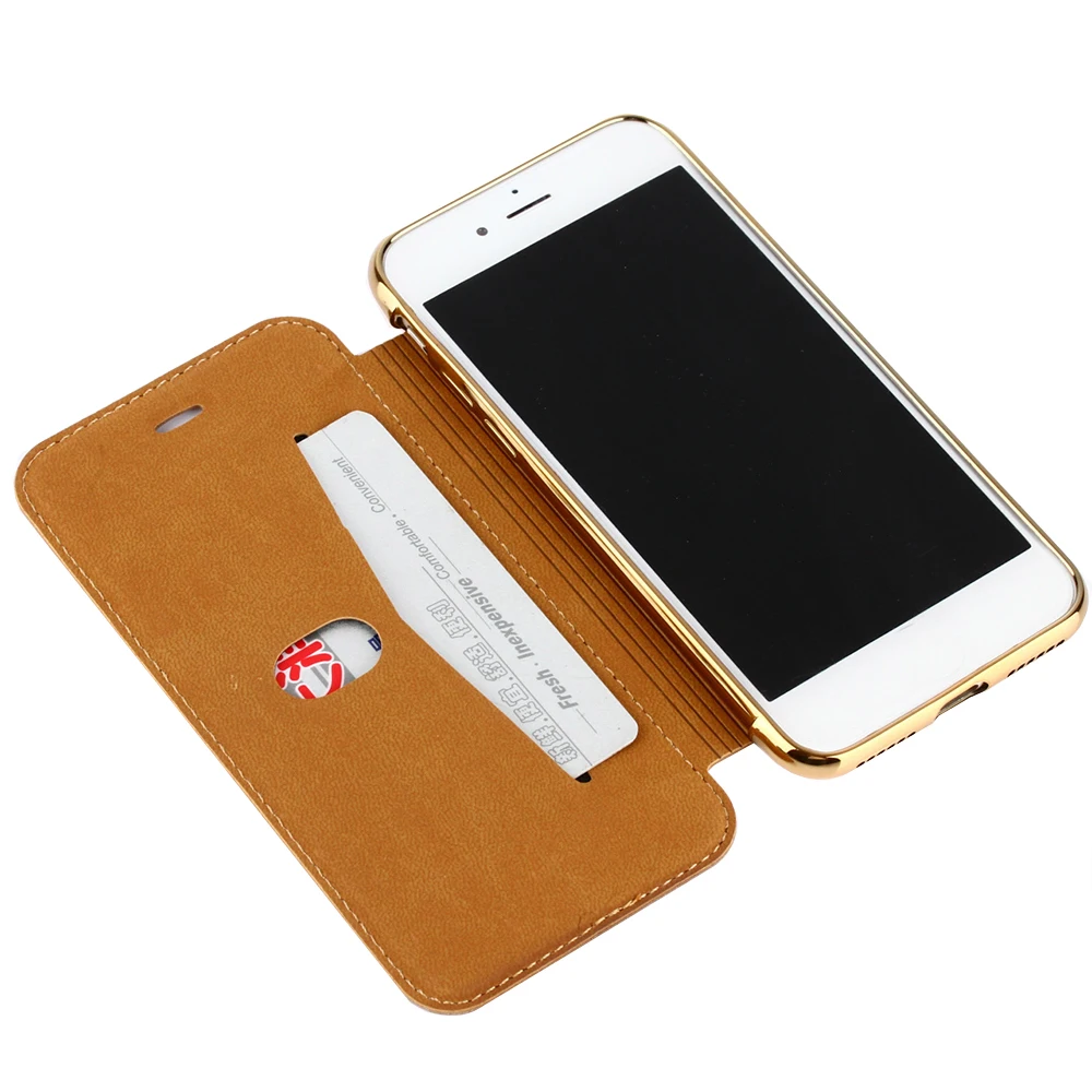 Popular flip book wallet smart PU leather phone back cover case