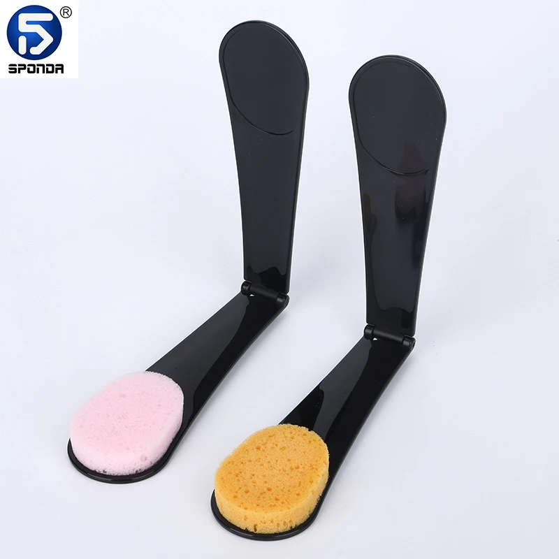 Body Care Product Folding Plastic Long Handle Sponge Self Tanning Back Tan Applicator