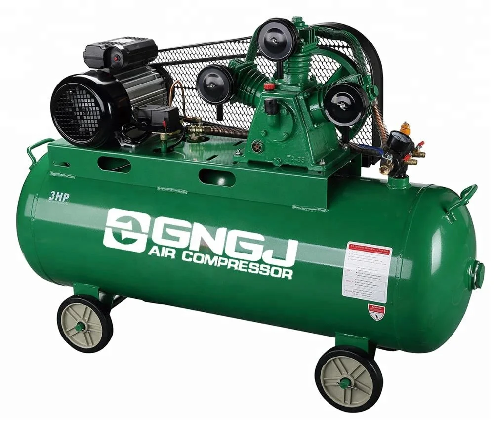 GNGJ Hot Sale 100L 1.5kw 2hp Belt Driven air Compressor Standing