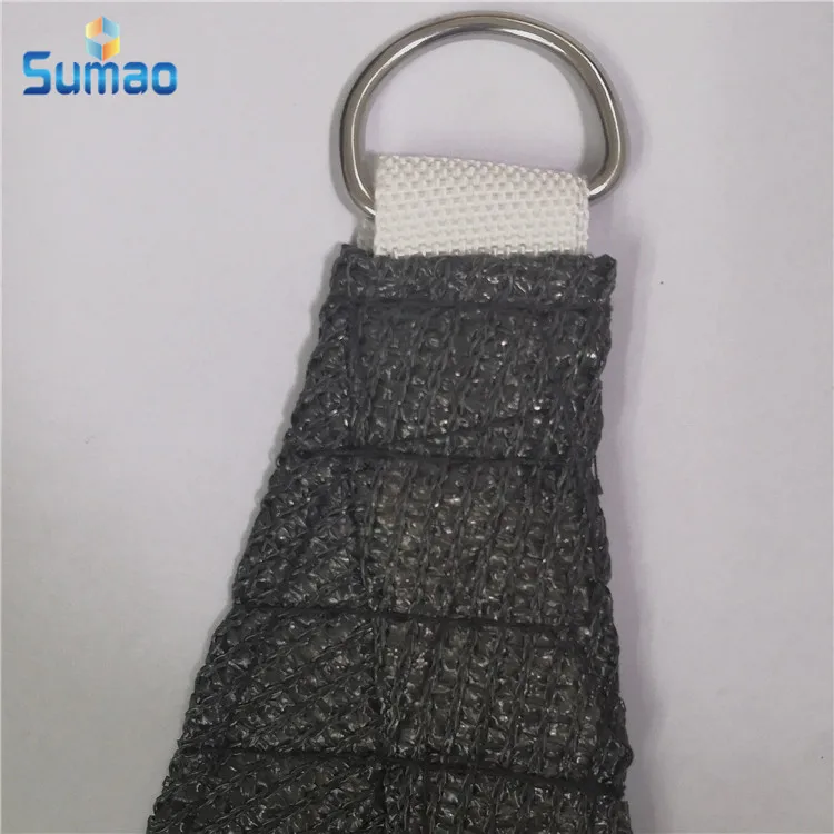 Темно-серый цвет 2,4x3 м солнцезащитный парус в наличии упаковка в мешках для переноски