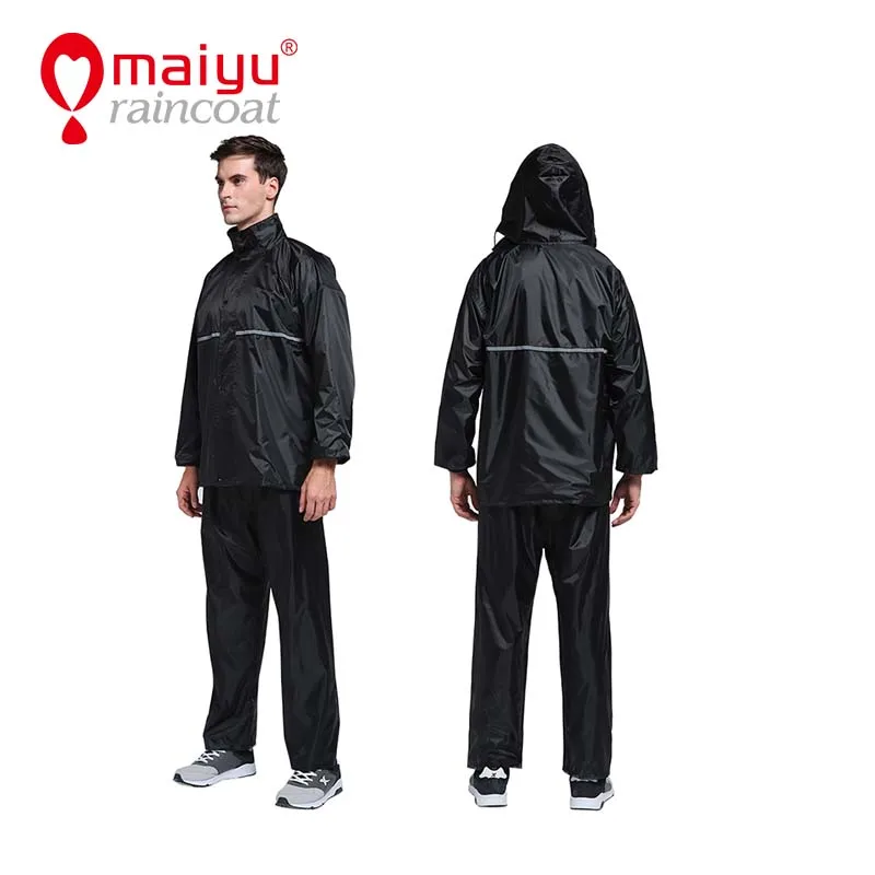 
Maiyu Bicycle Raincoat Motorcycle Rain Suit Rain Jacket and Pants Set for Outdoors and Sports 