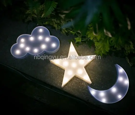 Decoration Cute Cloud Star Moon Shape 3D LED Night Lamp Kids Gift
