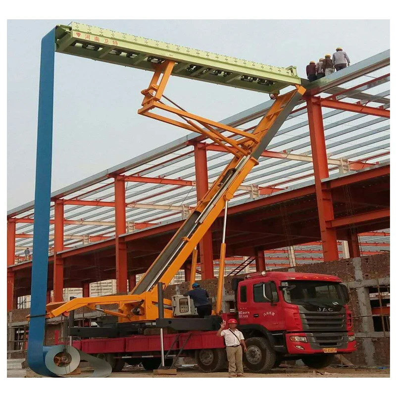 Weihua Brand Hydraulic Lifting Platform Crane Truck With Tile Rolling Machine For Workshop Construction