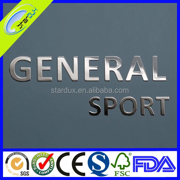 
3D logo sticker, electroplated metal sticker 