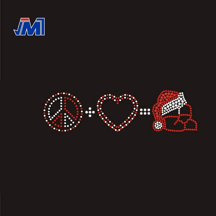 Blingblig Christmas ornament hot fix rhinestone transfer