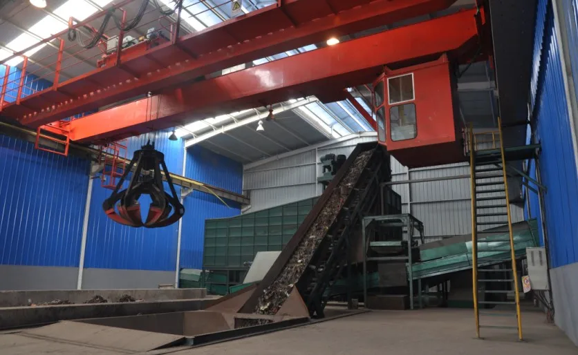 Professional Double Girder Overhead Grab Crane 20t Scrap Yard Cranes Waste to Energy Plant Use Crane