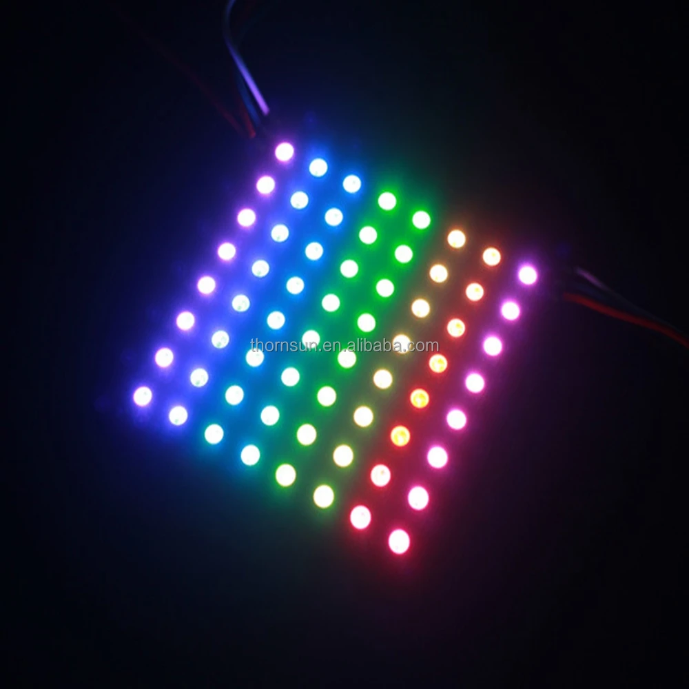 Small flexible 8x8 dot matrix led display ws2812b led matrix