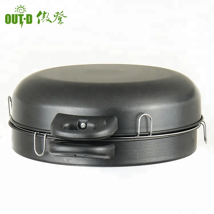 
Multipurpose steel with non-stick coating fry pan and plate grill use with gas stove 
