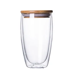 Drinkware custom printed Manufacture Double Wall Glass Mugs Tea Cups Water Cup Coffee Cup