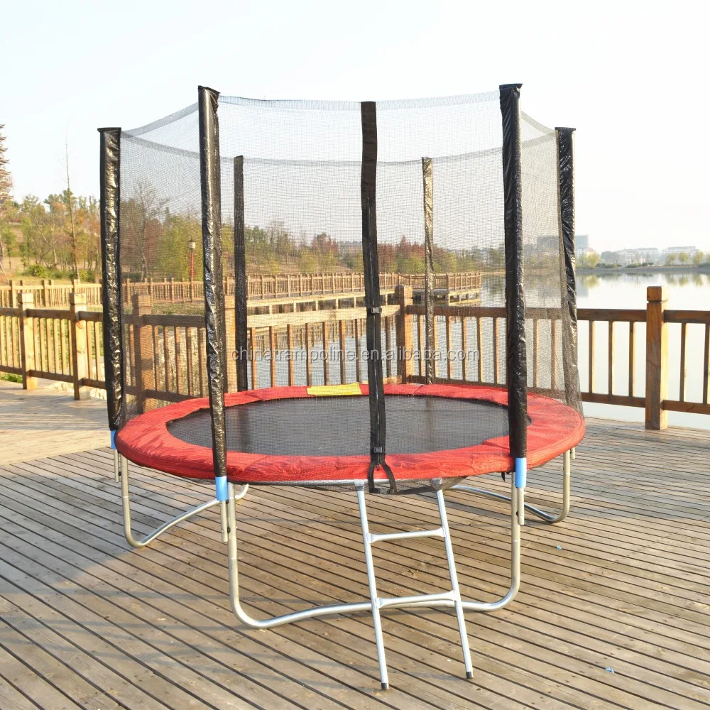 High standard bounce trampoline with safety net for kids