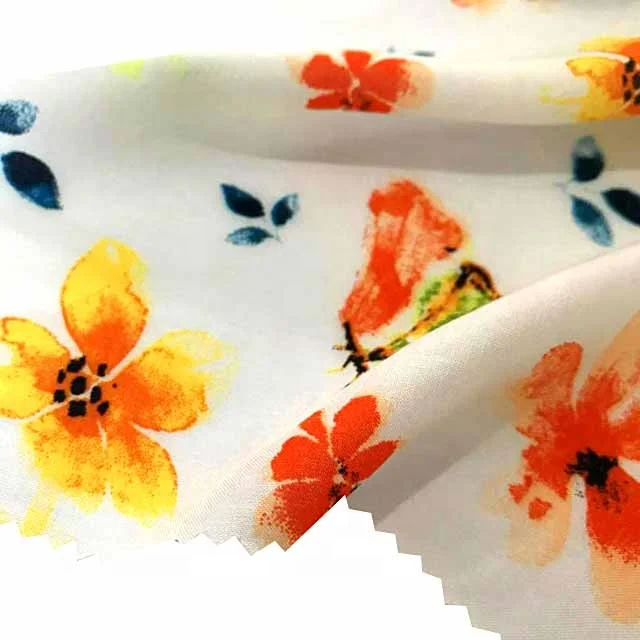 Best Selling 100% Printed Viscose Rayon Small Flower Print  Fabric For Women Dresses