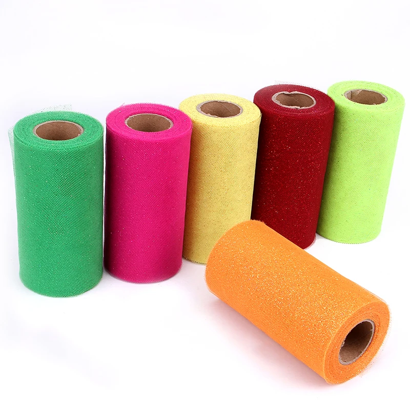 6'X100 yds polyester tutu spool for bridal dress decorationTulle Mesh Fabric