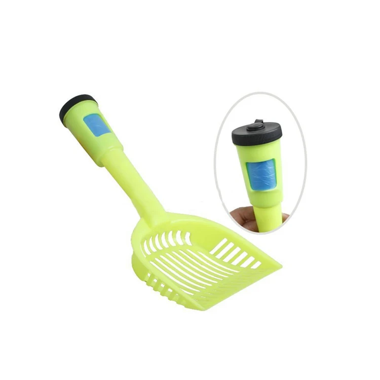 Wholesale Custom Integrated plastic pet Cat Litter Scoop with Wastebag