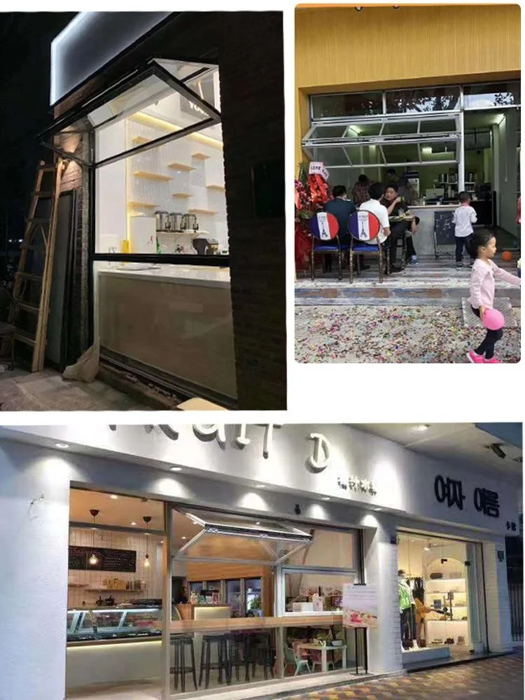 Aluminum Vertical Folding door and push up fold up window