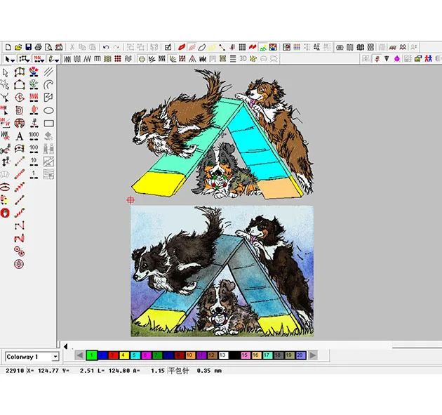 
Supplier Tch For Football Wear Made In China Fashional Sticker Hot-sale Hook And Loop Mettowed Border Dog Design Patches 