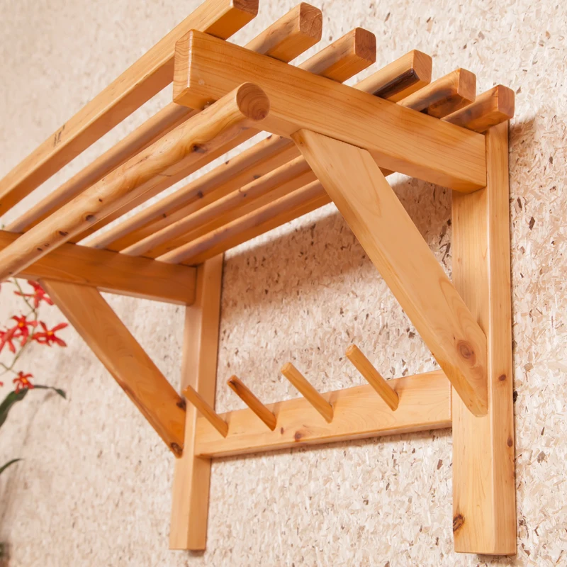 
Bathroom furniture wooden towel rack 