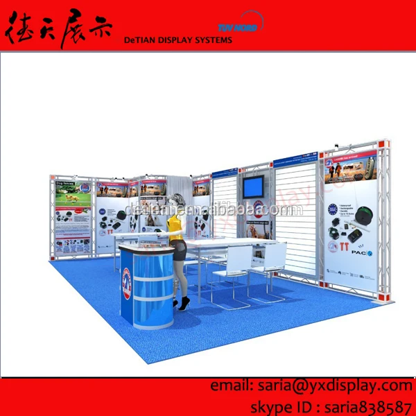 
10x20 booth 3d exhibition design aluminium exhibition booth streached cloth wall exhibition booth system custom 