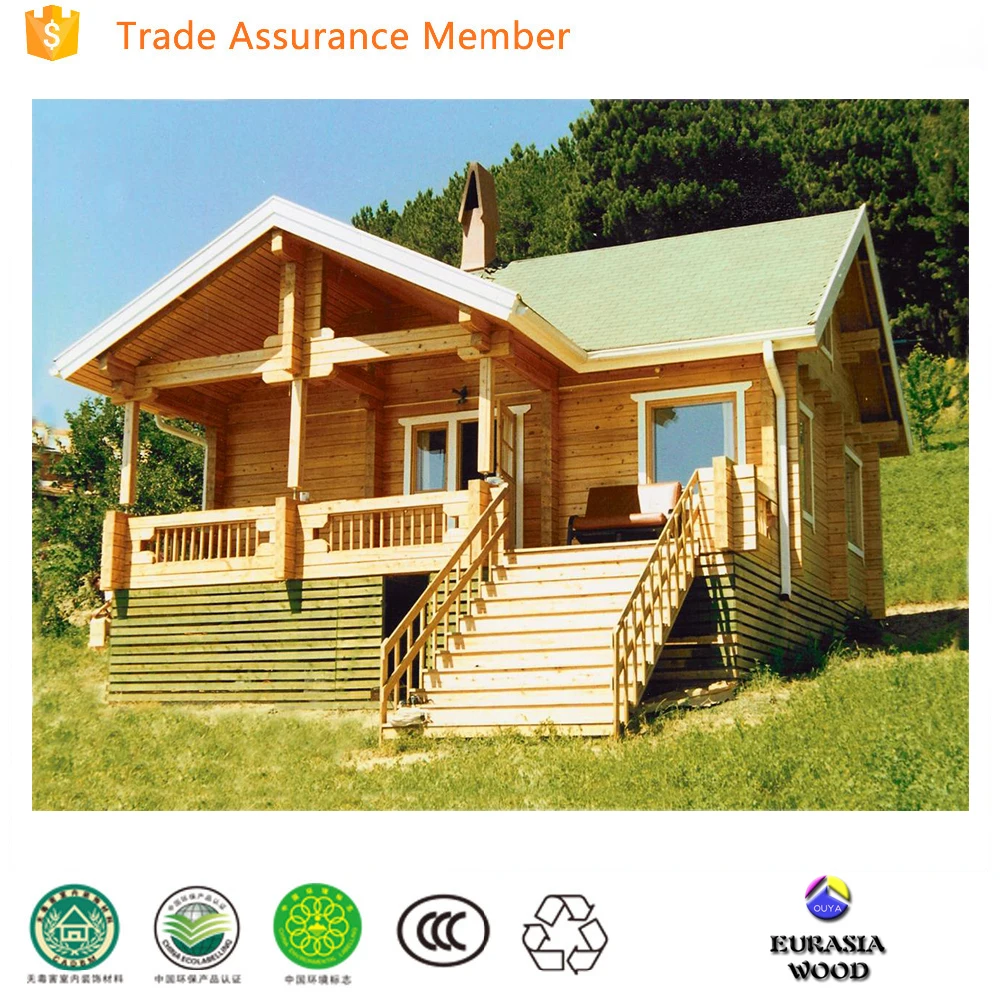 prefab wooden garden villa leisure log house living wooden house for sale