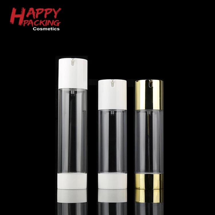 100ml 120ml 150ml Liquid Soap Cosmetic Lotion Plastic Pet Clear Gold Foaming Airless Pump Bottle