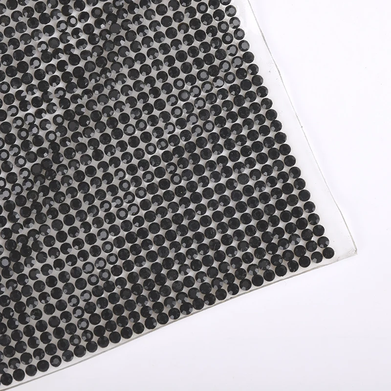 
LOCACRYSTAL Brand Strass Chaton Adhesive Sheet, Rhinestone Mesh Sheet for DIY 