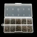 500Pcs box Size 3 12 High Carbon Steel Fishhooks Circle Hooks Fishing Hook Barbed Fishhook Set