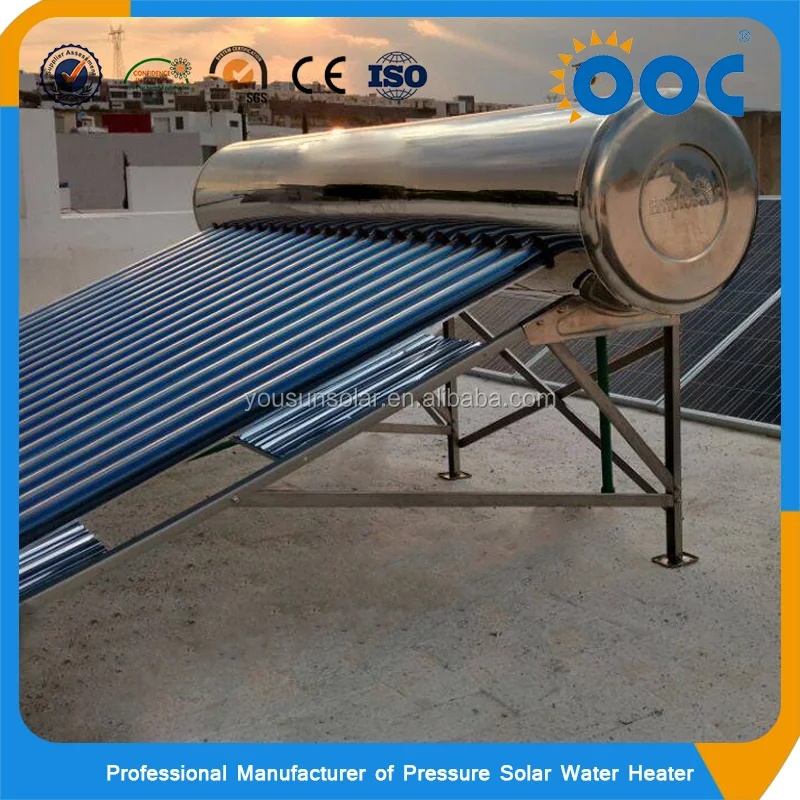 Durability Vacuum Heat Pipe Terma Solar Hot Water Tank Sun Heater