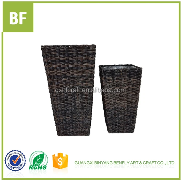 Handmade Rattan Large Plant Pots Planters Indoor Outdoor Garden Tall Plastic Planter Pots rattan basket
