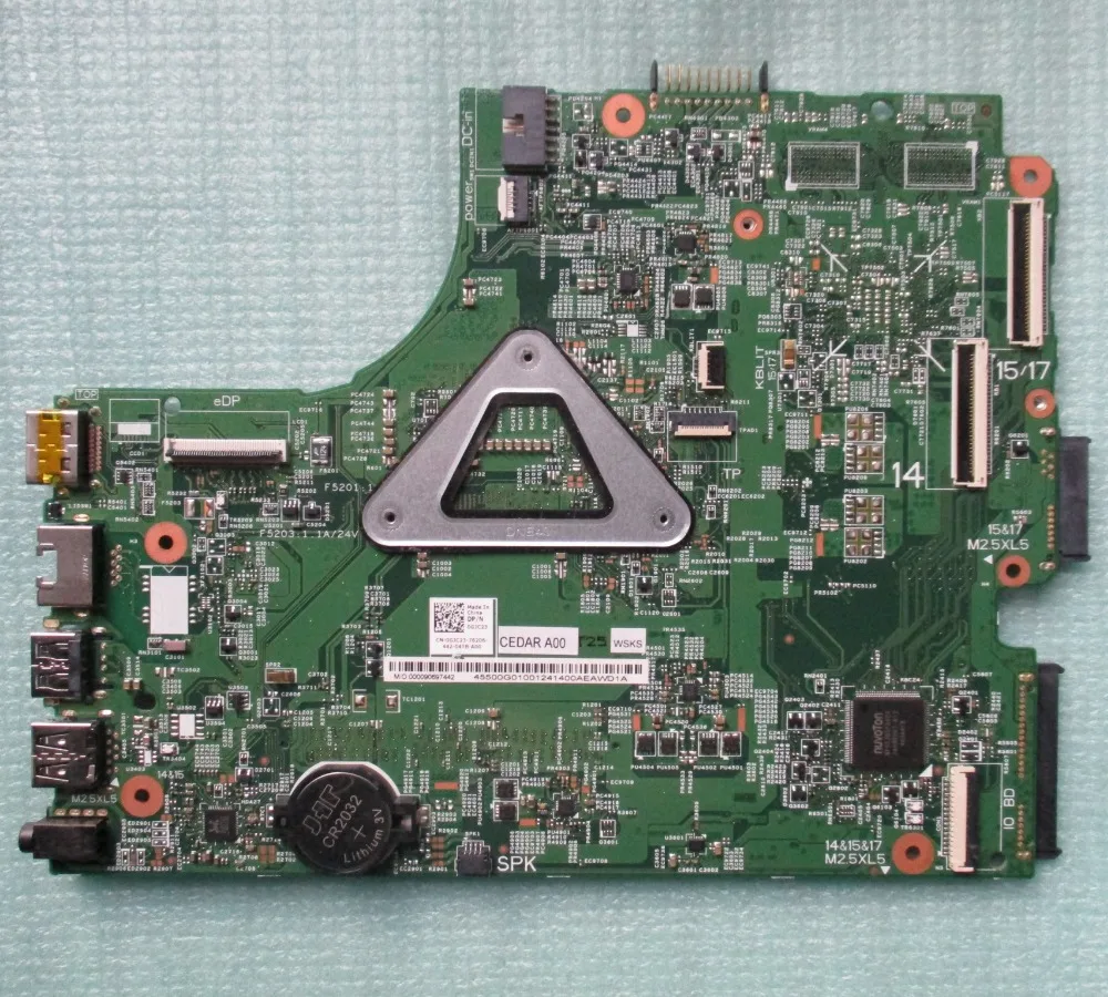 100% fully working motherboard for dell inspiron 15 3542 intel i3 gjc23